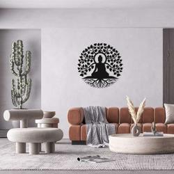 personalized chakra buddha yoga studio home decor custom metal sign 2