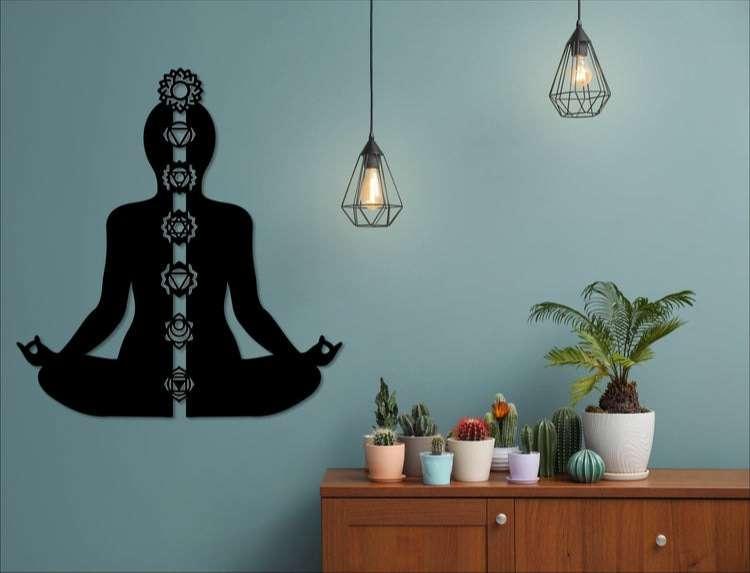 Personalized Chakra Meditation Sign Yoga Studio Home Decor Custom Metal Wall Art 1 personalized chakra meditation sign yoga studio home decor custom metal sign 1