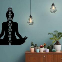 personalized chakra meditation sign yoga studio home decor custom metal sign 1