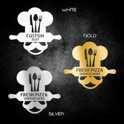 personalized chef laser cut metal sign fresh backyard bar and grill outdoor pizza oven sign 2