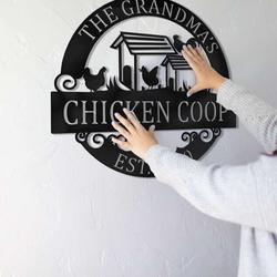 personalized chicken coop sign family chicken metal sign hen house 2