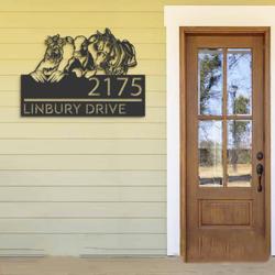 personalized chicken cow horse farmhouse farm animals address sign custom metal signs 1
