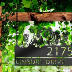 personalized chicken cow horse rabbit farmhouse farm animals address sign custom metal signs 2