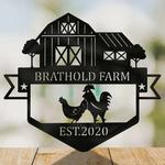 personalized chicken farm metal sign hen house coop farmhouse farmer gift 0