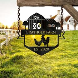 personalized chicken farm metal sign hen house coop farmhouse farmer gift 2