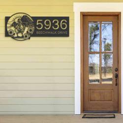 personalized chicken hen house farm animal ranch address sign house number plaque custom metal sign 1
