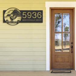 personalized chicken rooster farm animal ranch address sign house number plaque custom metal sign 1