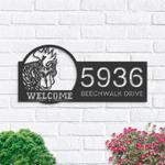 personalized chicken rooster farmhouse animal ranch address sign custom metal signs 0