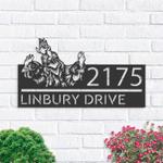 personalized chickens farmhouse ranch chicken coop rooster hen house address sign house number plaque custom metal sign 0