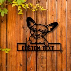 personalized chihuahua custom metal sign 1