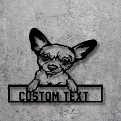 personalized chihuahua custom metal sign 2