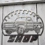 personalized classic squarebody truck metal name sign home decor gift for truck drivers 0