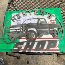 personalized classic squarebody truck metal name sign home decor gift for truck drivers 1