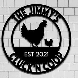 personalized cluckn coop sign metal chicken coop sign housefarm decor 1