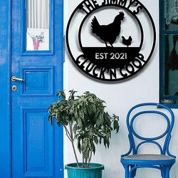 personalized cluckn coop sign metal chicken coop sign housefarm decor 2