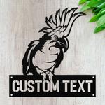 personalized cockatoo parrot garden yard decorative custom metal sign 0