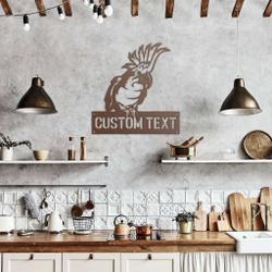 personalized cockatoo parrot garden yard decorative custom metal sign 3