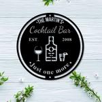 personalized cocktail bar sign welcome metal sign home outdoor tiki bar decor 0