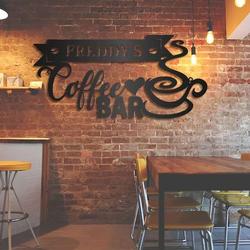 personalized coffee bar sign coffee bar metal wall decor coffee station sign birthday gift dad mom gift 1