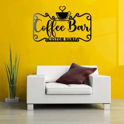 personalized coffee bar sign coffee lover gifts home bar kitchen decor housewarming gift 1
