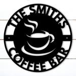 personalized coffee bar sign custom shop name signs home bar decoration 0