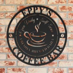 personalized coffee bar sign for kitchen coffee decor coffee sign coffee lover gifts home bar coffee sign coffee station sign 1