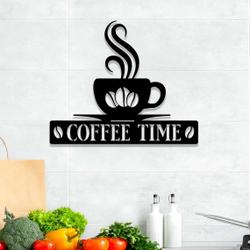 personalized coffee bar sign metal coffee bar decor kitchen wall decor cafe shop decor 3