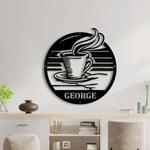 personalized coffee metal wall art coffee station coffee lover housewarming anniversary gift 0
