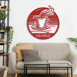 personalized coffee metal wall art coffee station coffee lover housewarming anniversary gift 3