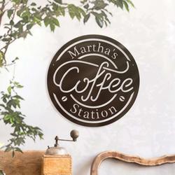 personalized coffee station sign coffee lover gift home business decor coffee decoration for kitchen gift for mom dad grandparents 1