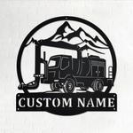 personalized cold air blower truck metal name sign home decor gift for truck drivers 0