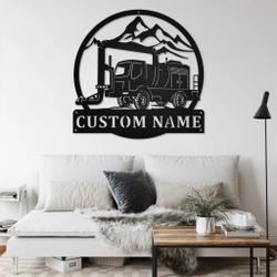 personalized cold air blower truck metal name sign home decor gift for truck drivers 1