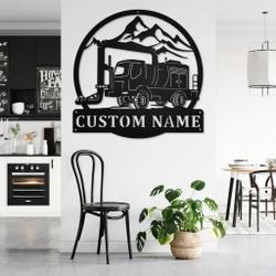 personalized cold air blower truck metal name sign home decor gift for truck drivers 2