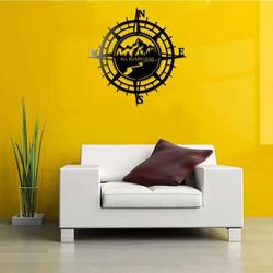 personalized compass mountain camping custom metal sign 1