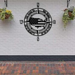 personalized compass sign coordinates sign american map independence day veteran day patriotic decor custom metal sign outdoor decor 7