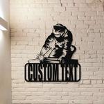 personalized construction welder custom metal sign 0