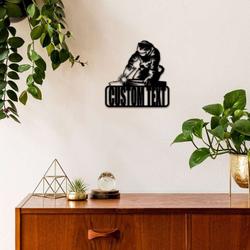 personalized construction welder custom metal sign 3