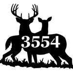 personalized couple deer buck and doe live here address sign house number plaque custom metal sign 0