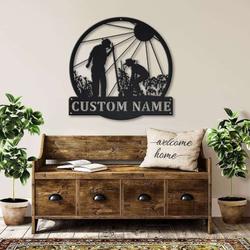 personalized couple gardening farmhouse garden decorative custom metal sign 2