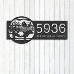 personalized cow farm house ranch address sign house number plaque custom metal sign 0