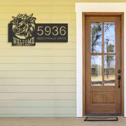 personalized cow farm house ranch welcome address sign house number plaque custom metal sign 1