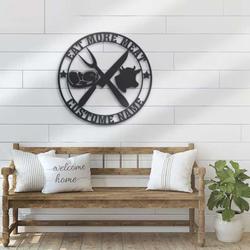 personalized cow meat shop metal wall art custom butcher shop name sign farmhouse home decor for barbecue bbq grill 1