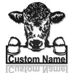 personalized cow metal sign art farm decor gift for farmer 0