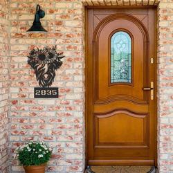 personalized cow sunflower address sign highland cattle house number plaque custom metal sign 3
