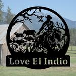 personalized cowboy farm metal sign farmhouse cow horse ranch decor 0