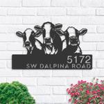 personalized cows farmhouse ranch animals address sign custom metal signs 0