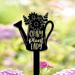 personalized crazy plant lady garden flower beds decorative custom metal sign 1