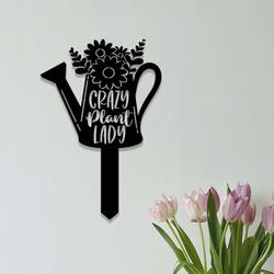 personalized crazy plant lady garden flower beds decorative custom metal sign 4
