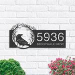 personalized crow bird raven address sign custom metal signs 0