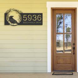 personalized crow bird raven address sign custom metal signs 1